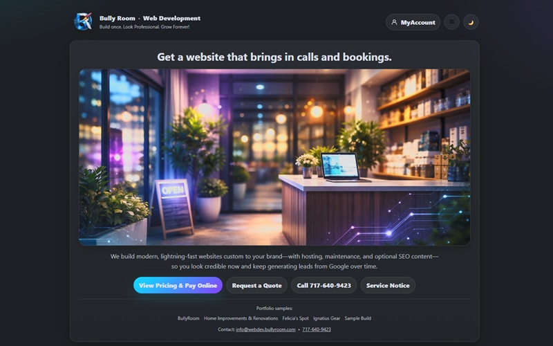 Bully Room Web Development portfolio thumbnail